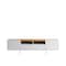 Manhattan Comfort Winston 70.86 TV Stand with 6 Shelves in White and Cinnamon 223851 - alternate 1